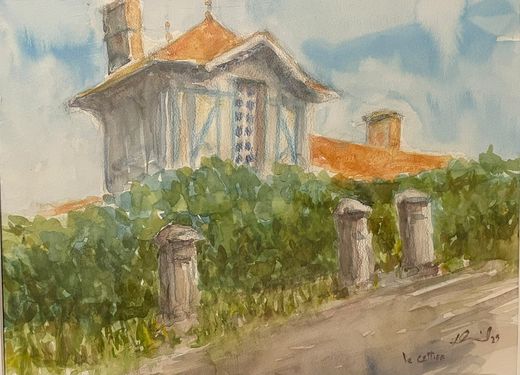 La maison au portail, aquarelle