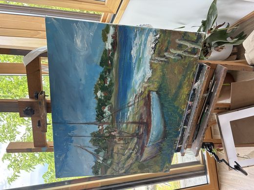 L'estuaire, huile sur toile
